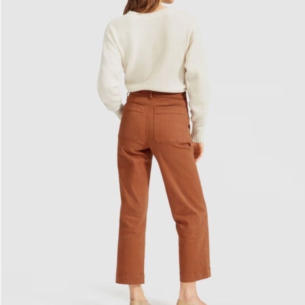 Everlane Straight-Leg Crop in Cocoa Brown